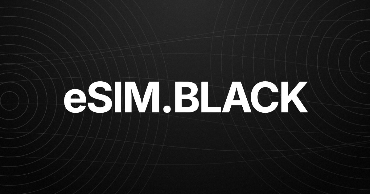 Screenshot of esim.black